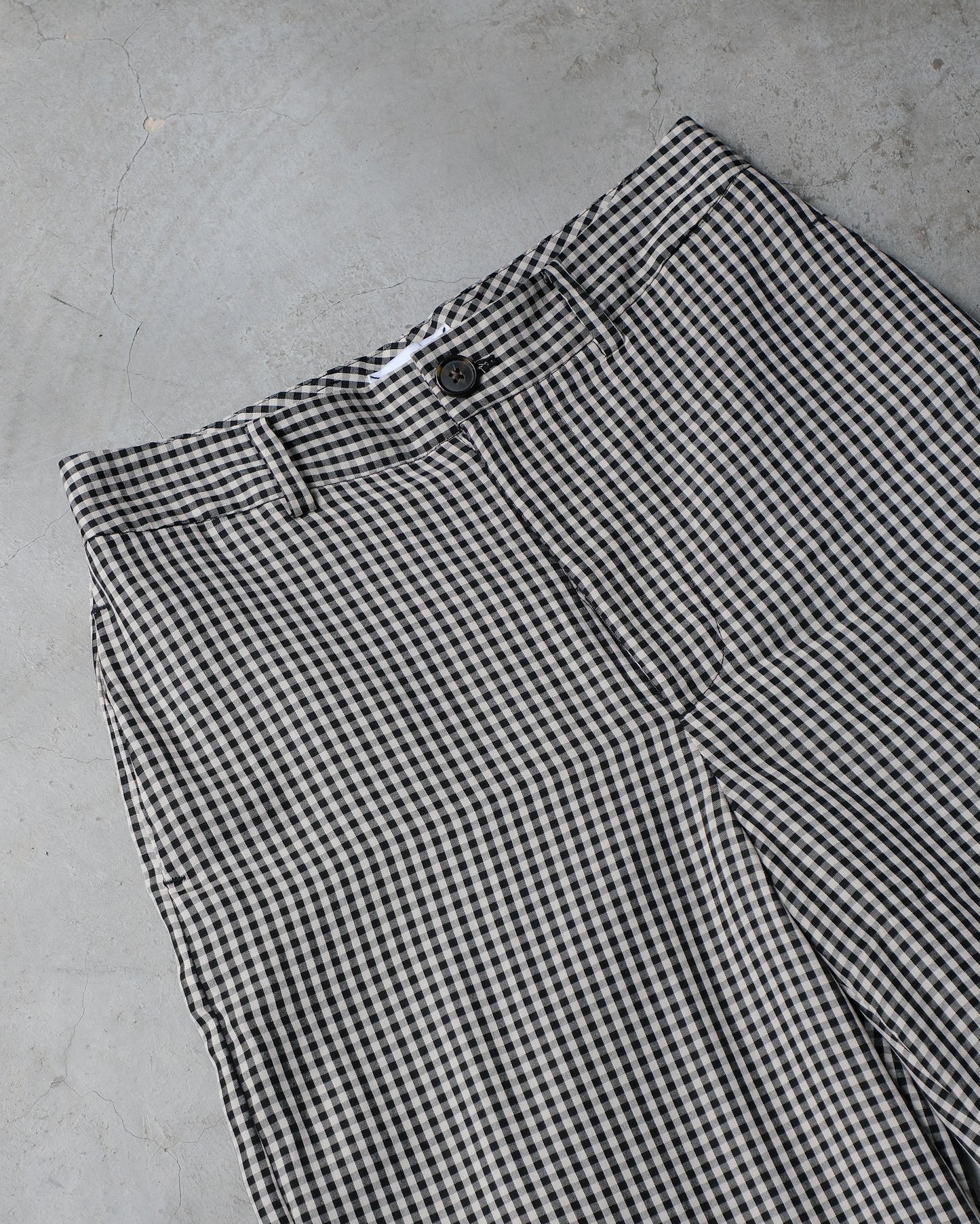 Checked wide leg pants