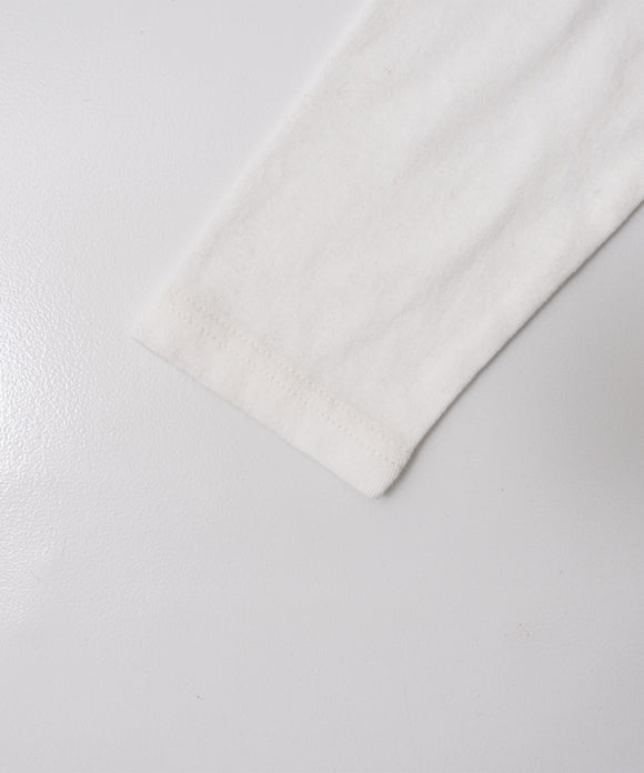 Raffy Cotton Rib Long Sleeve T Shirt - Off White