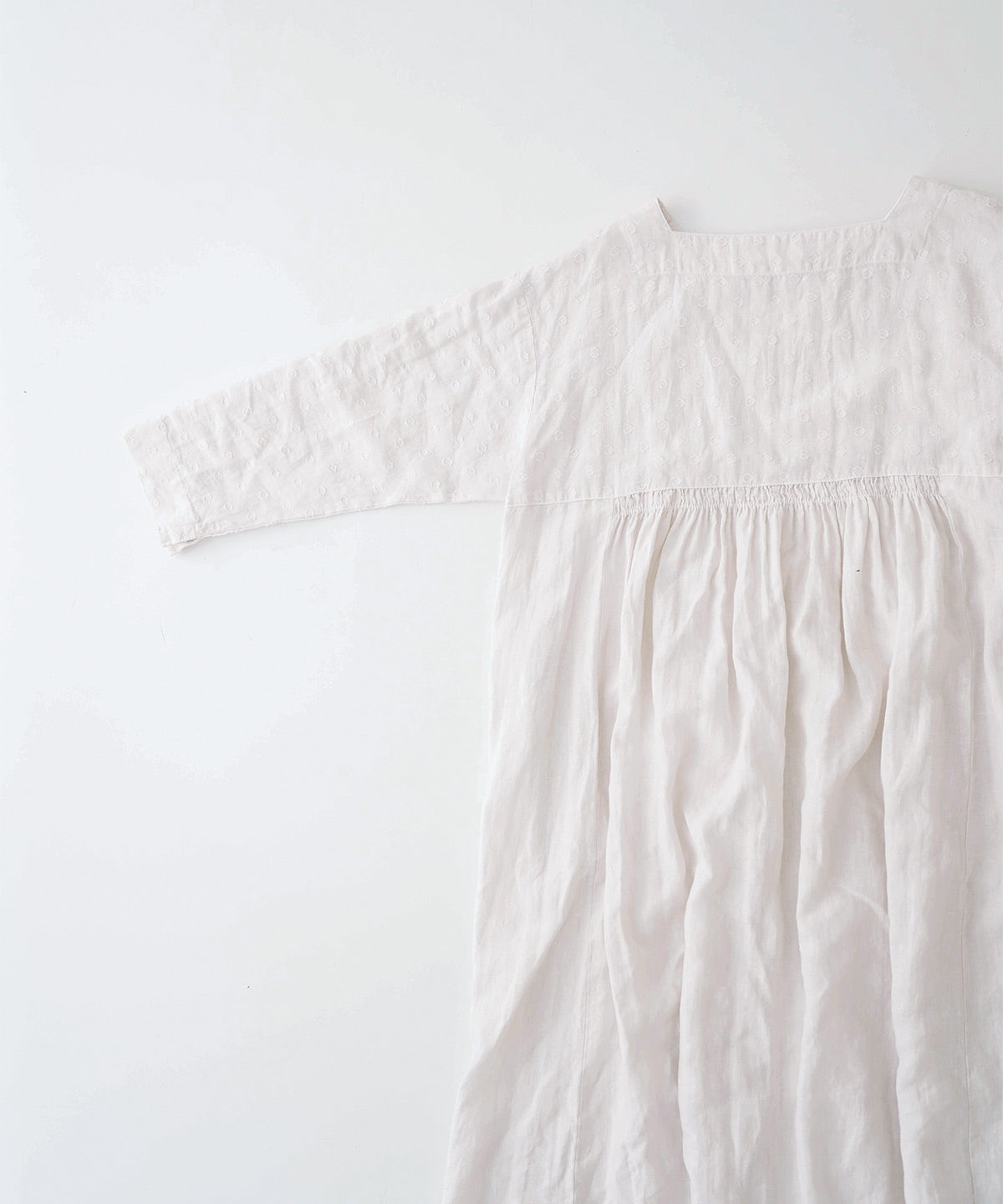 Linen Dot Jacquard Dress