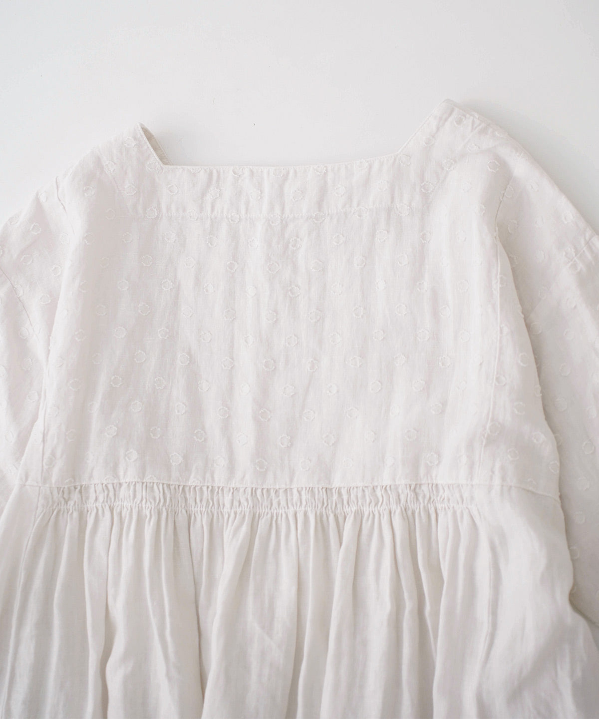 Linen Dot Jacquard Dress