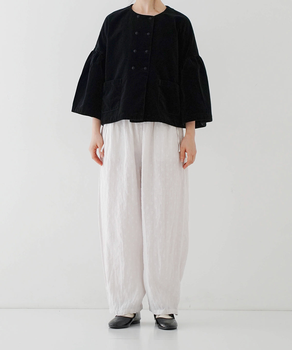 Linen Dot Jacquard Pants