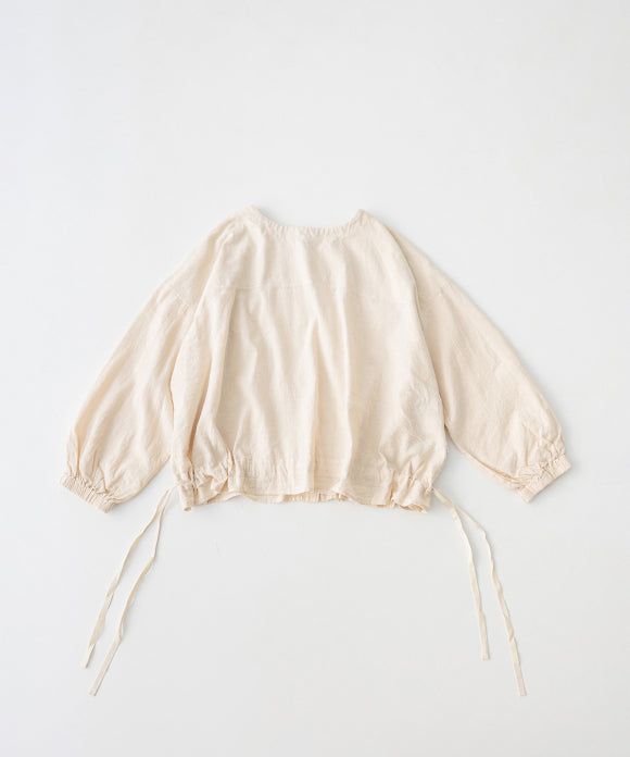 (Upcyclelino) Cotton Linen Omi-zarashi Two-way Tops