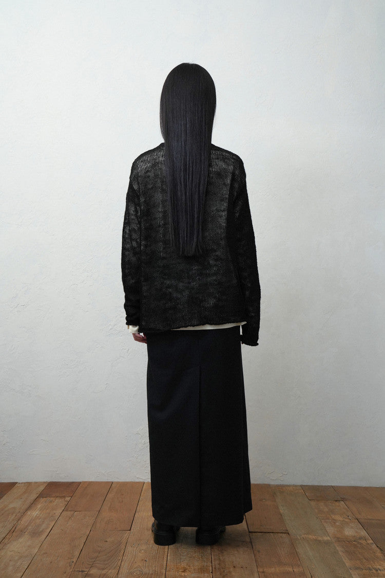 Double layered sweater in black
