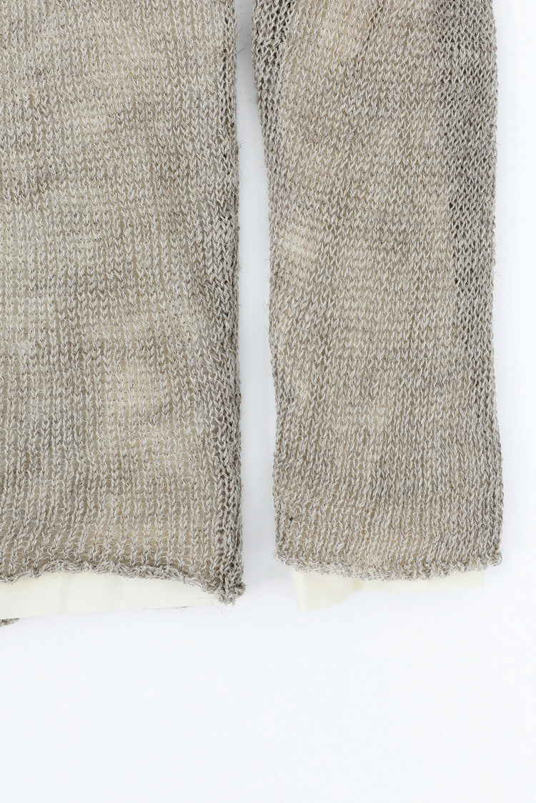 Double layered sweater in natural