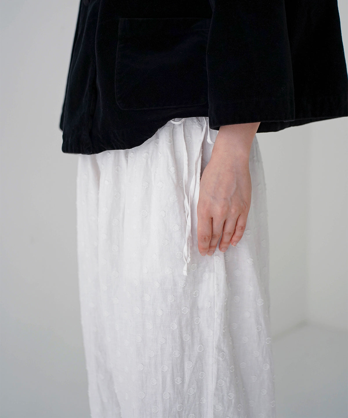 Linen Dot Jacquard Pants