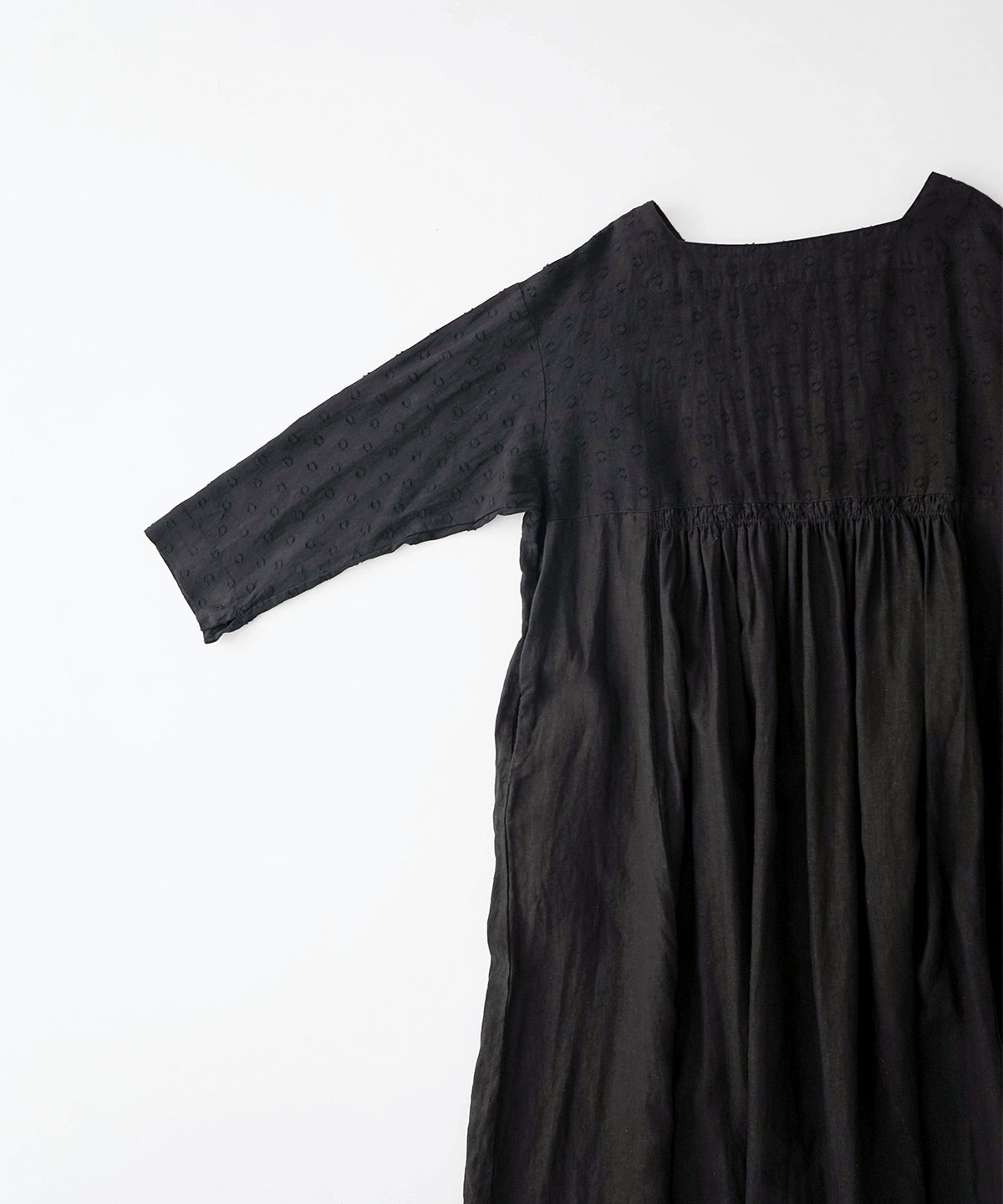 Linen Dot Jacquard Dress