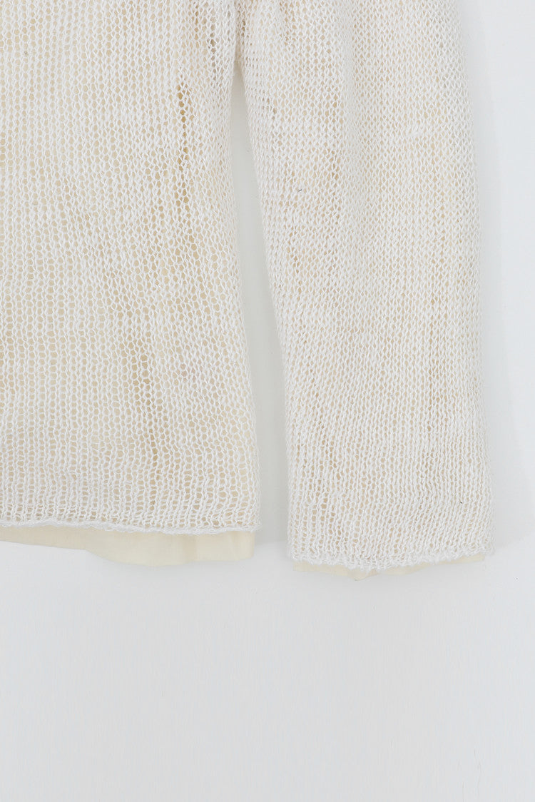 Double layered sweater in ivory
