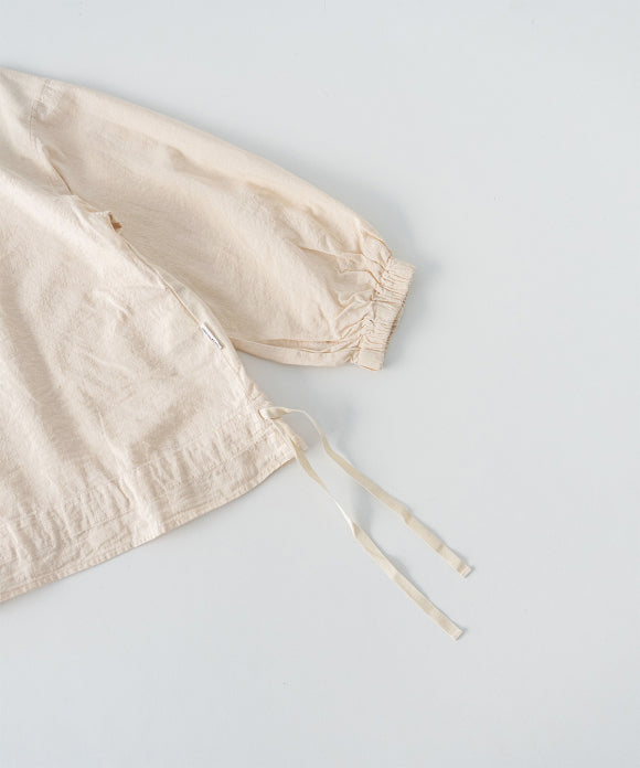 (Upcyclelino) Cotton Linen Omi-zarashi Two-way Tops