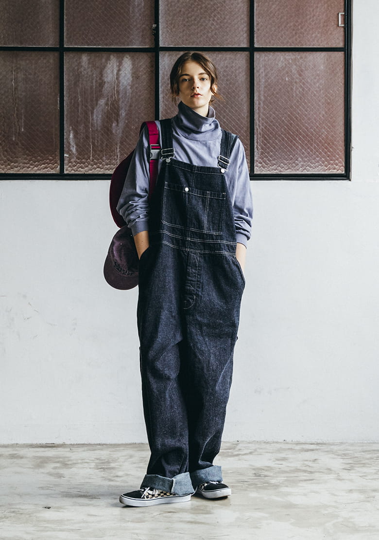 nest Robe | Navy Cotton Linen Denim Overalls