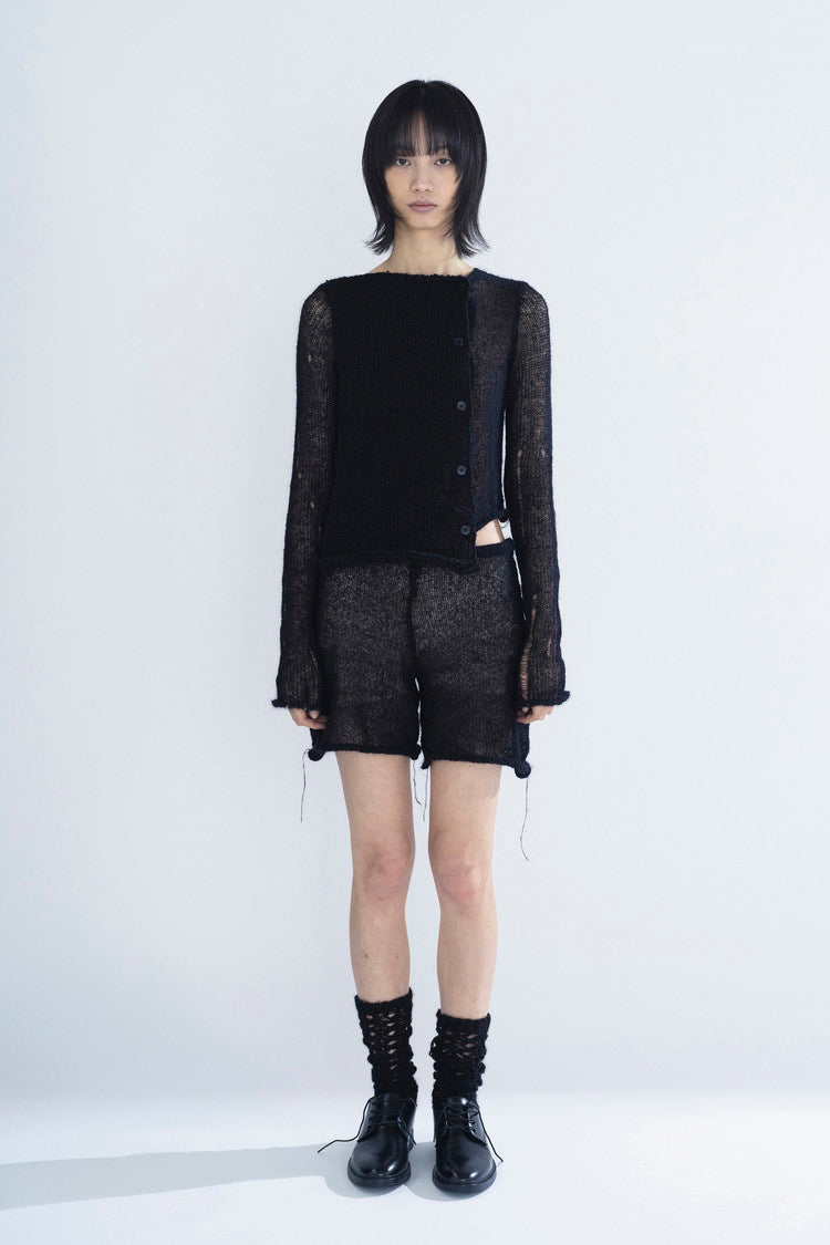 Paneled reversible cardigan