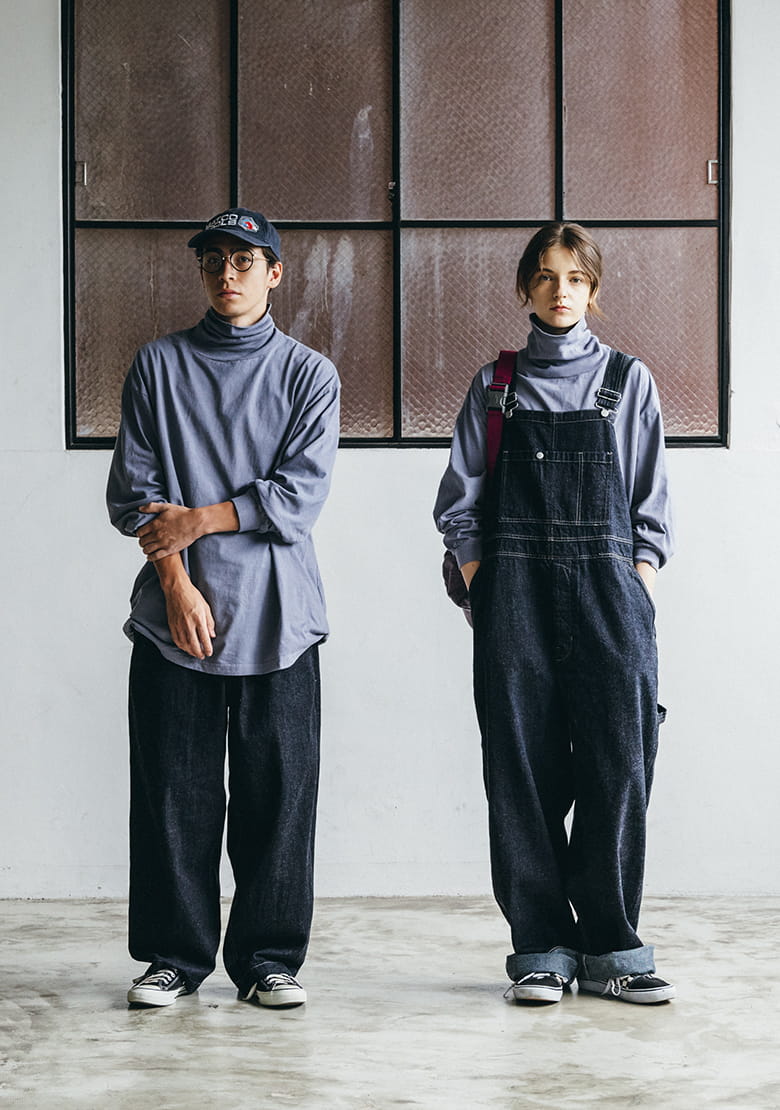 nest Robe | Navy Cotton Linen Denim Overalls