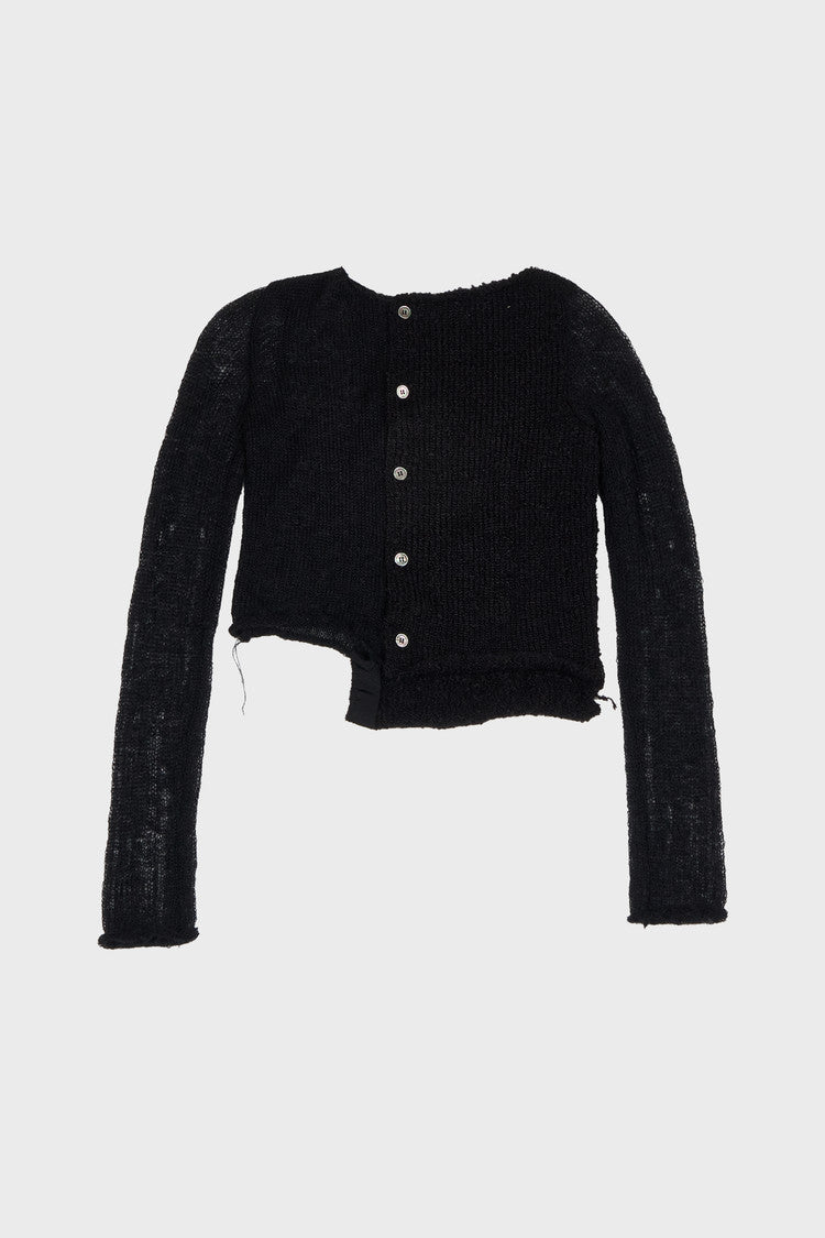 Paneled reversible cardigan