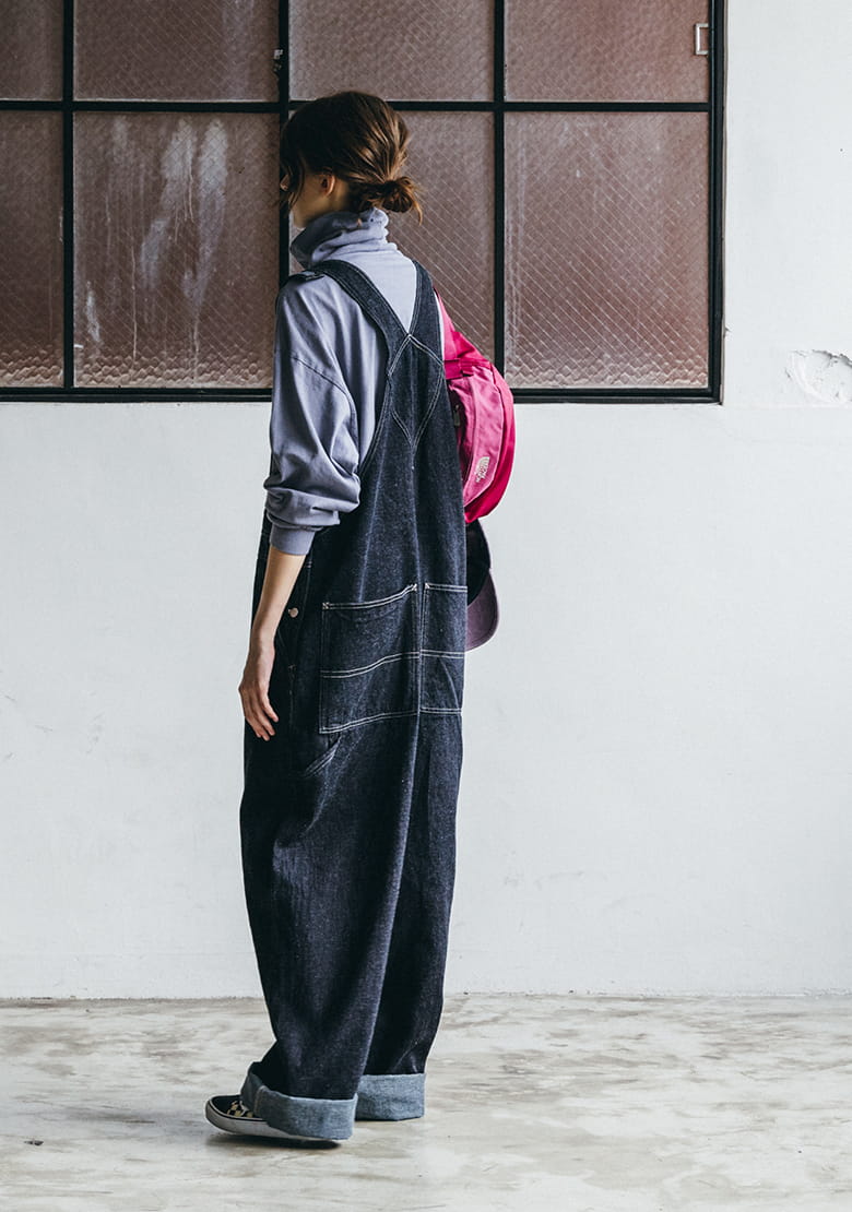 nest Robe | Navy Cotton Linen Denim Overalls