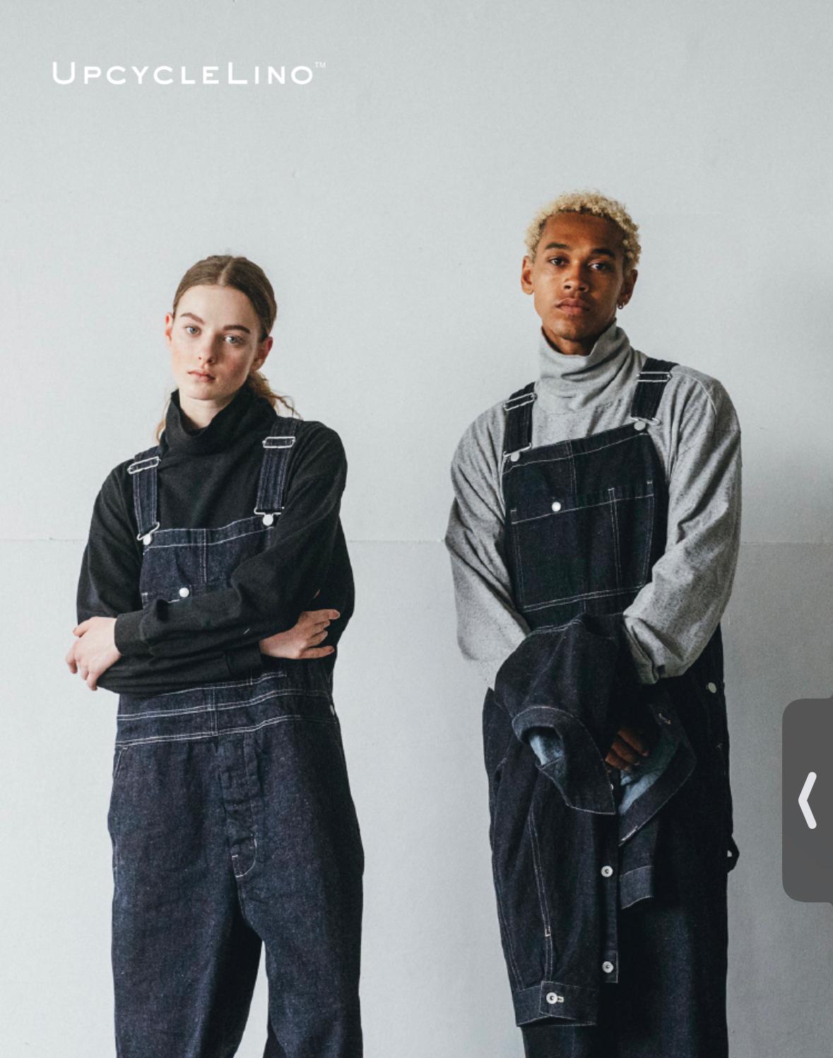 nest Robe | Navy Cotton Linen Denim Overalls