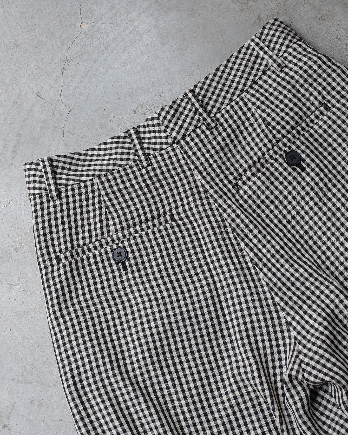 Checked wide leg pants
