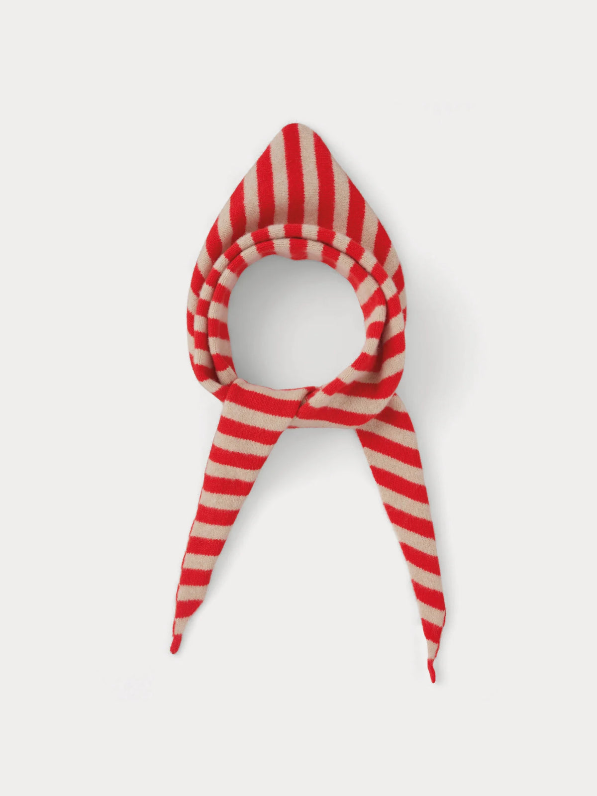 STRIPE TRIANGLE NECKERCHIEF POPPY & OATMEAL