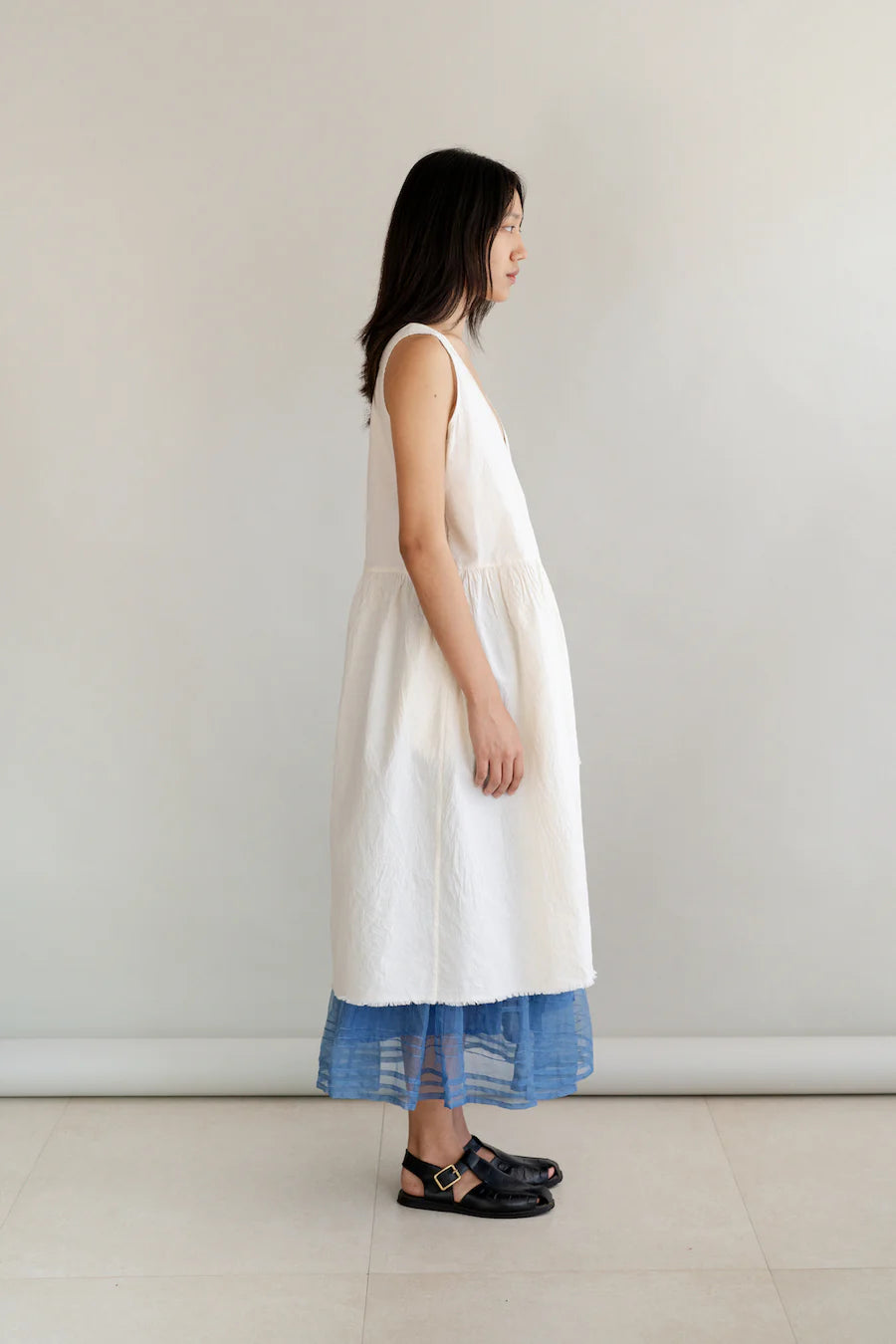 Nadia natural white dress