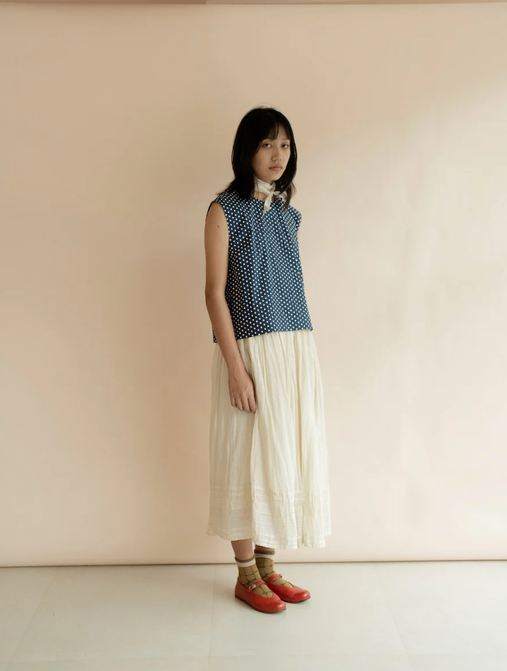 Arya polka dot vest