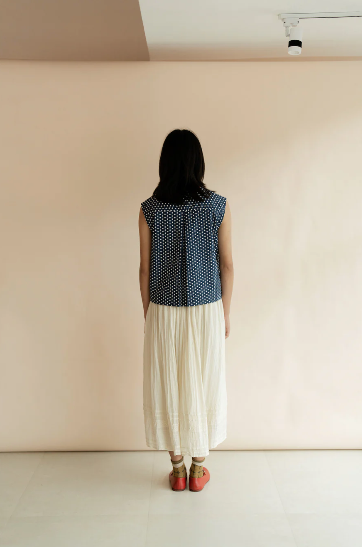 Arya polka dot vest
