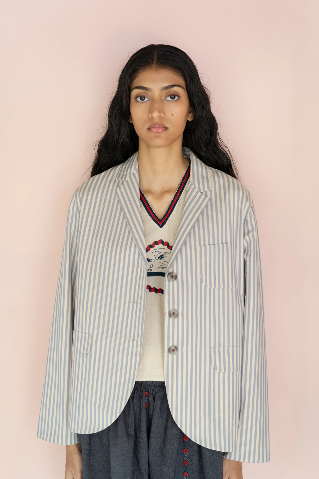 Bleu french striped jacket