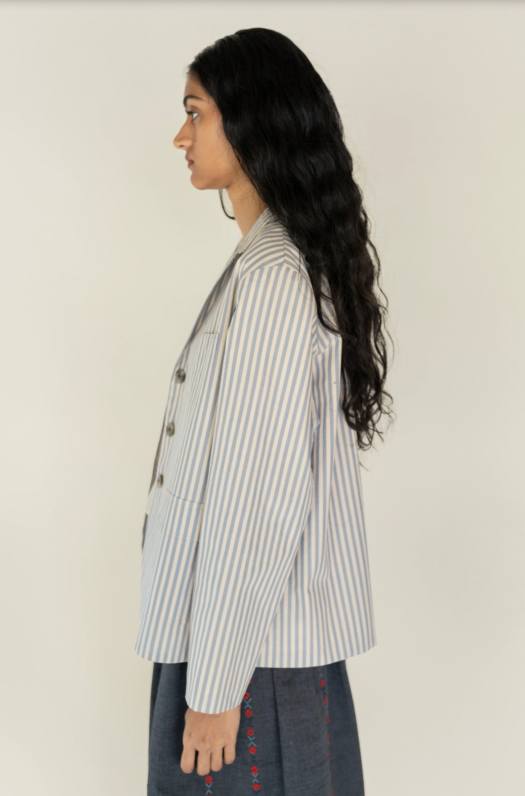 Bleu french striped jacket