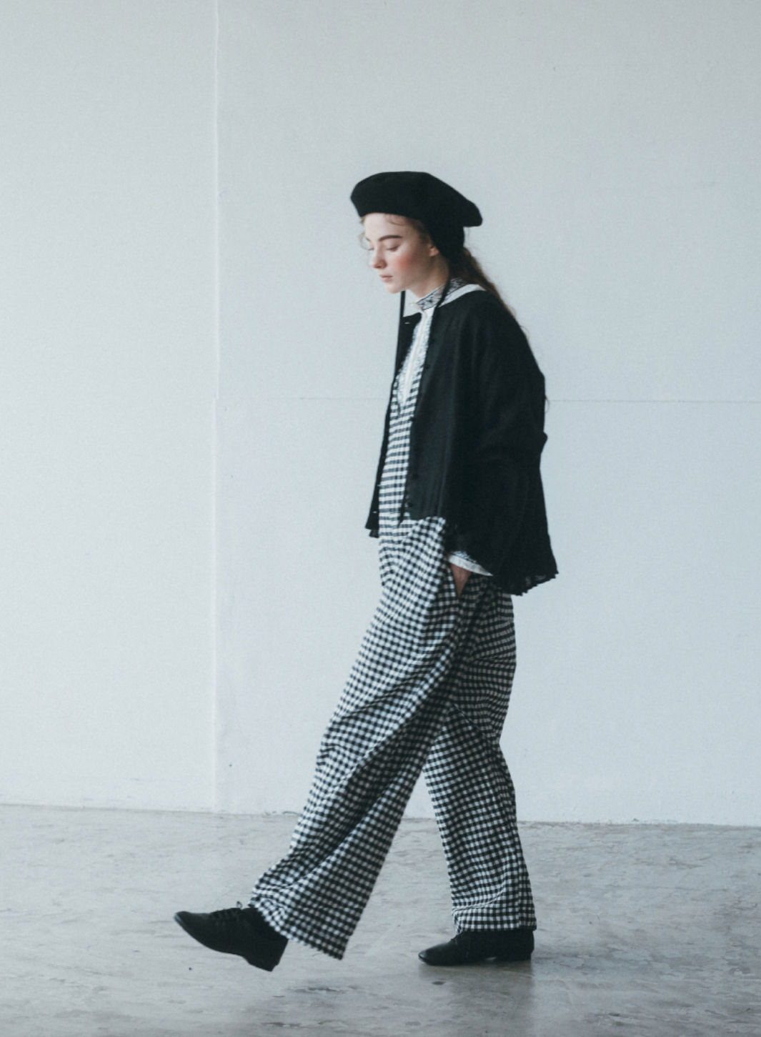 nest Robe | Linen Cotton Check Salopette