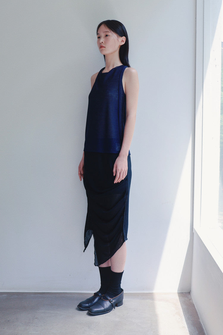 knotted shirring skirt