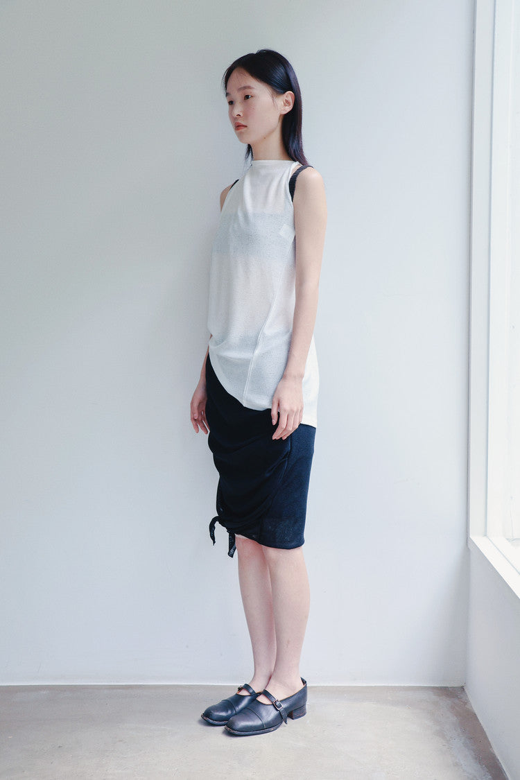 knotted shirring skirt