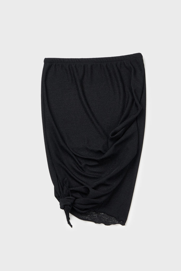 knotted shirring skirt