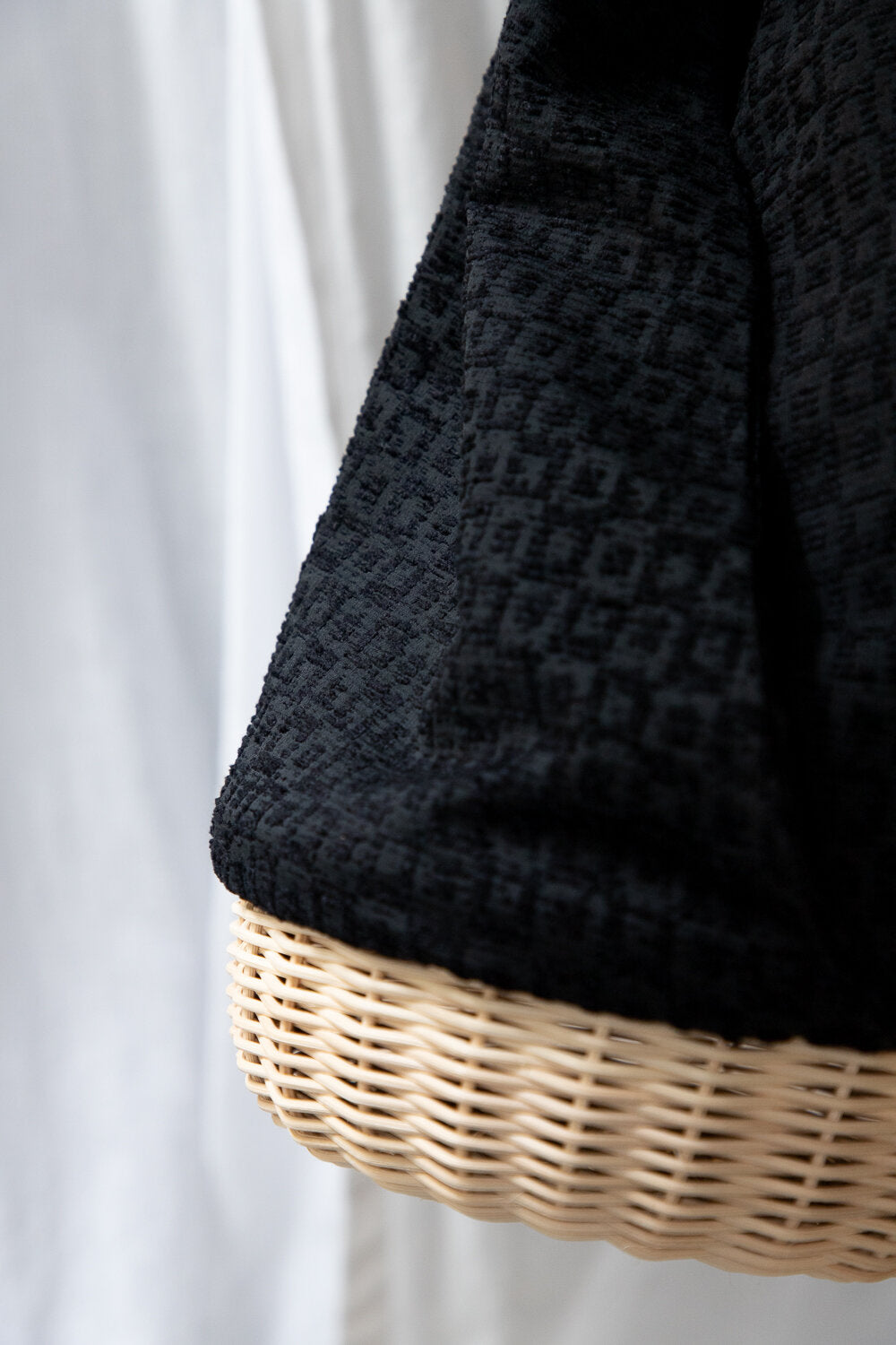 Black Rattan Basket