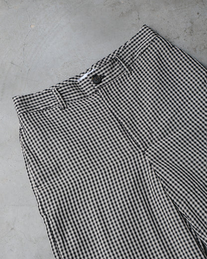 Checked wide leg pants
