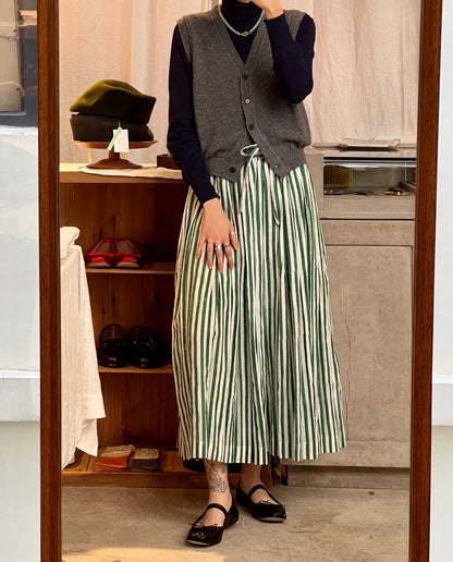 Pre order| RB Willa green striped skirt