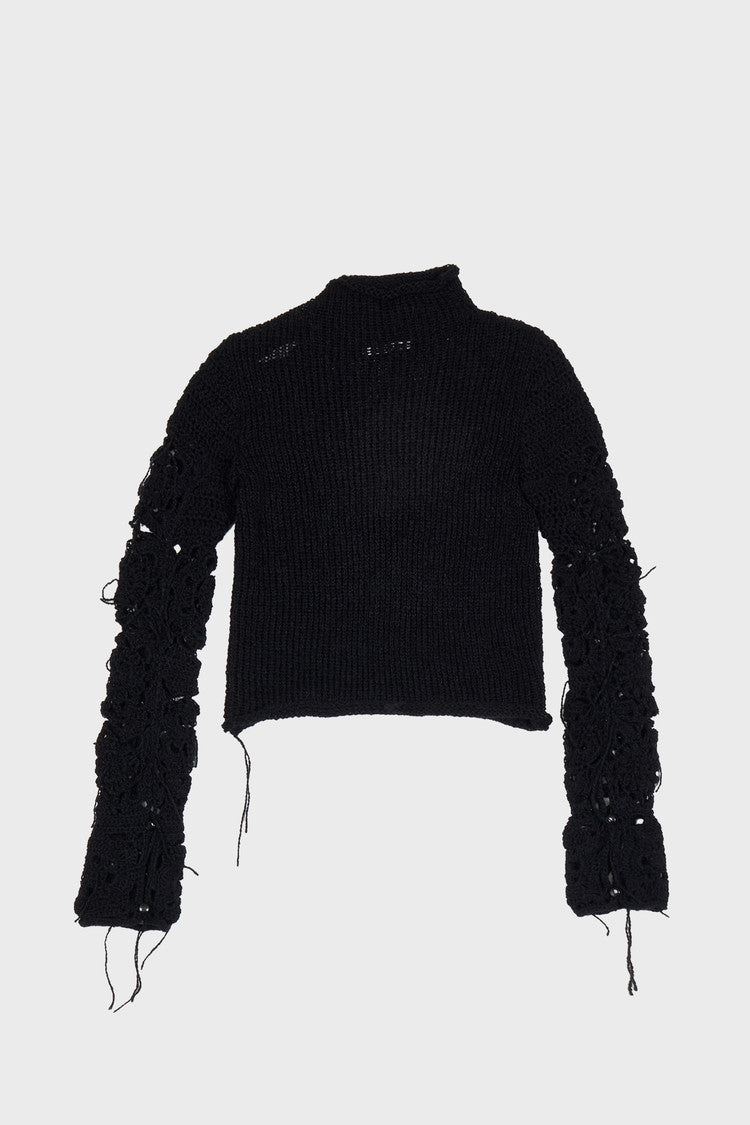 Crochet long sleeve knit