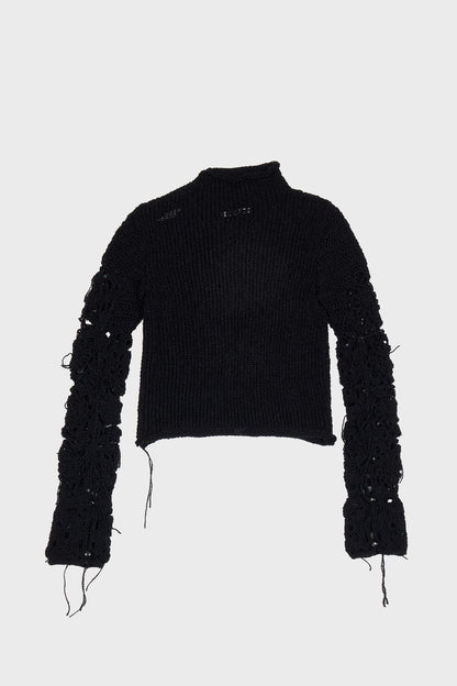 Crochet long sleeve knit