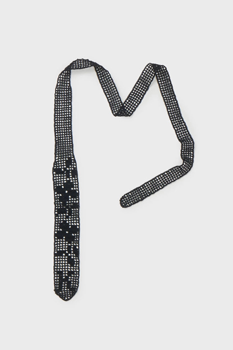 Crochet tie scarf