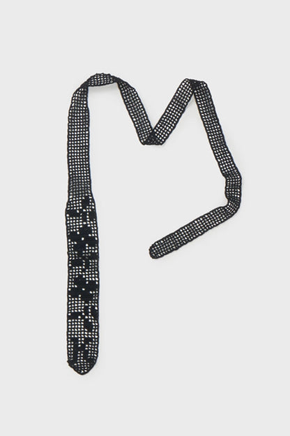 Crochet tie scarf