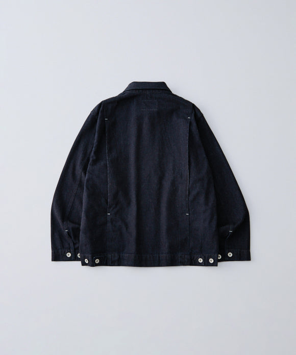 [UpcycleLino] × SKEWed DENIM Back Tuck Jacket