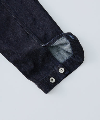 [UpcycleLino] × SKEWed DENIM Back Tuck Jacket