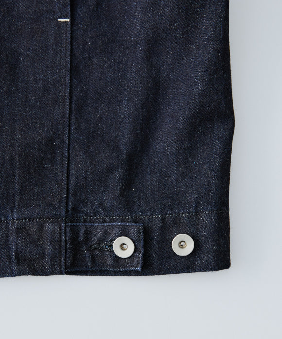 [UpcycleLino] × SKEWed DENIM Back Tuck Jacket