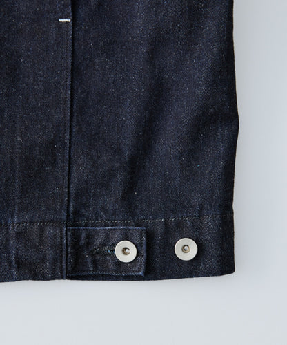 [UpcycleLino] × SKEWed DENIM Back Tuck Jacket