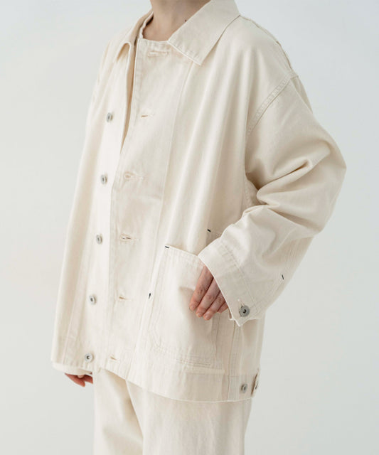 [UpcycleLino] × SKEWed CHINO Back Tuck Jacket