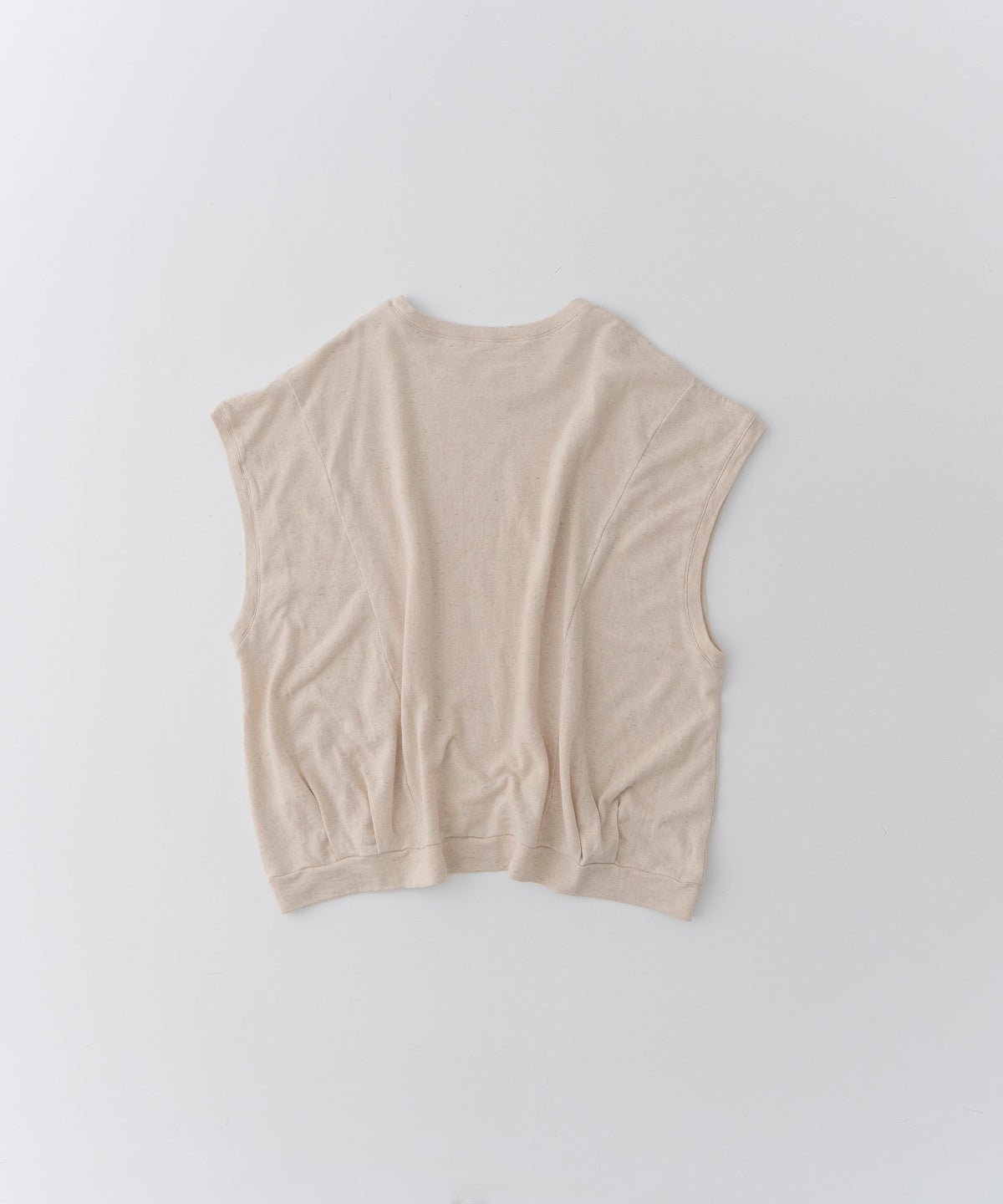 Cotton Linen Sleeveless Jersey - Ecru