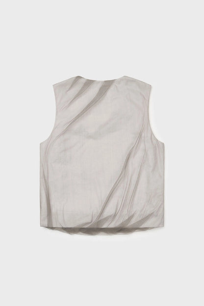 Pleated tulle top