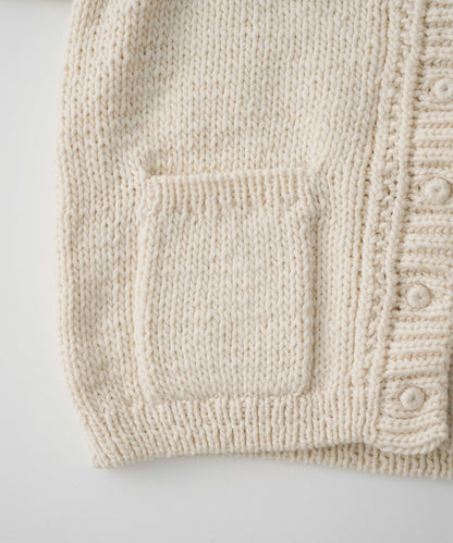 Peruvian Wool Cable Sleeve Knit Cardigan