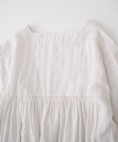 Linen Dot Jacquard Dress
