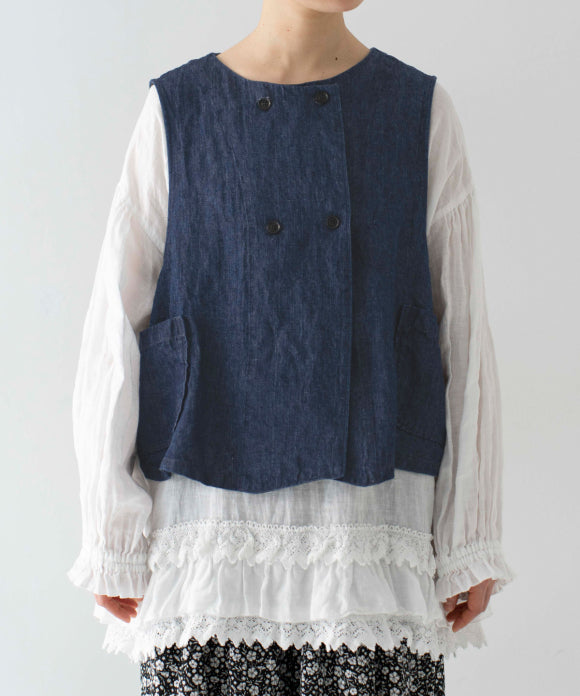 10oz Linen Denim Vest