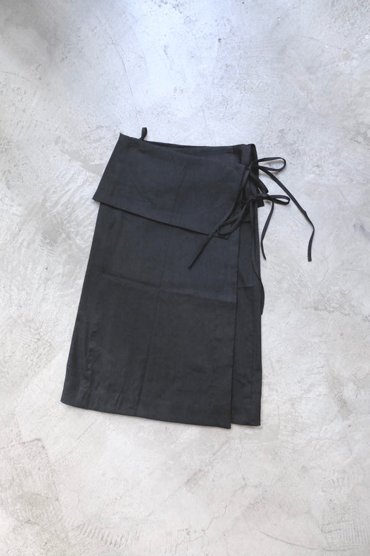 God Dag Italian wrap skirt - black