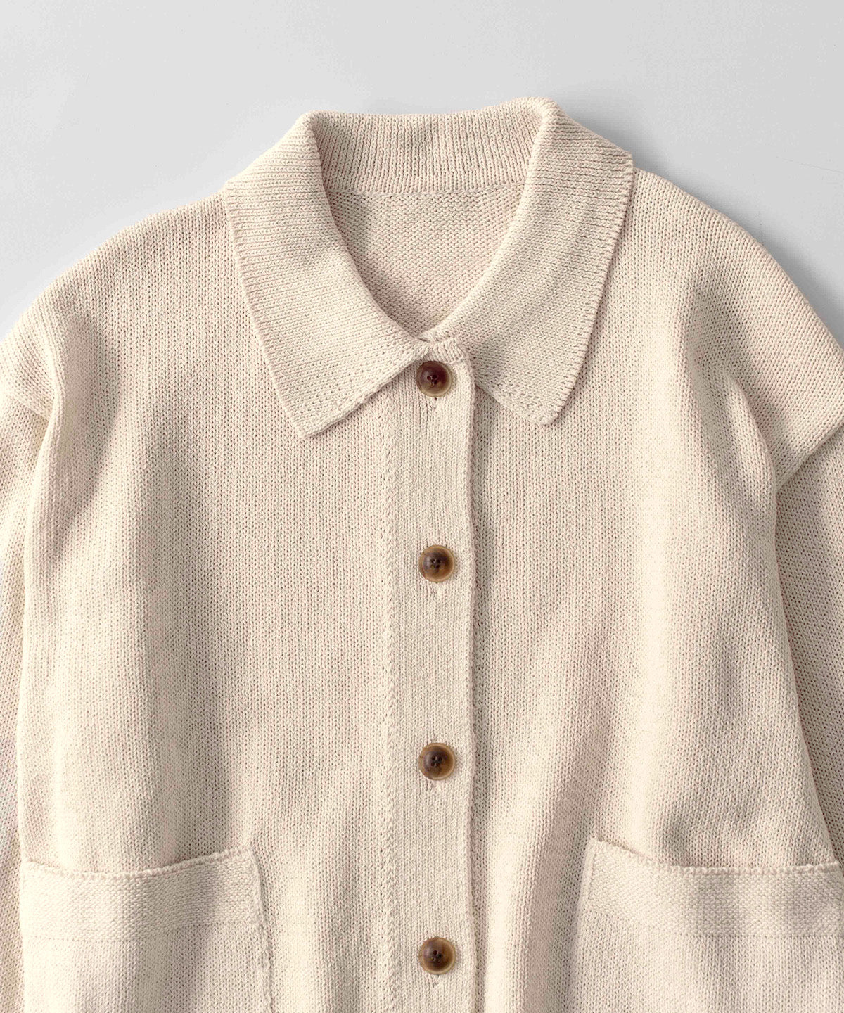 High Twisted Cotton Knit Jacket