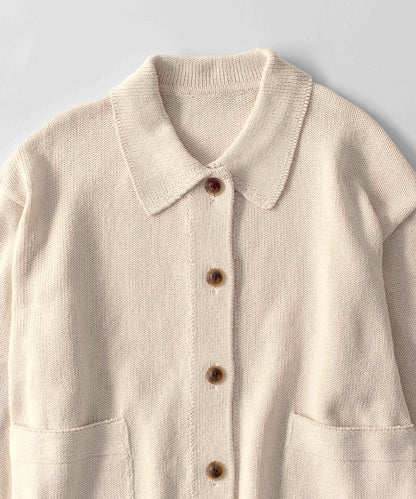 High Twisted Cotton Knit Jacket