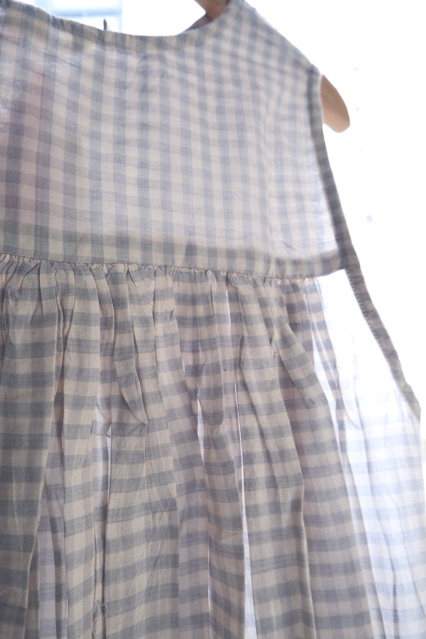 Poppy grey chateau checked dress